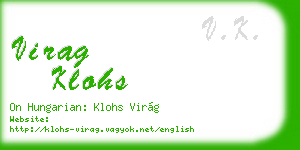 virag klohs business card